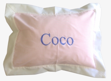 Personalized Seersucker Pillow Sleepover - Throw Pillow, HD Png Download, Transparent PNG