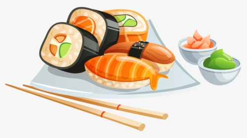 Download Sushi Png File - Japanese Food Clip Art, Transparent Png, Transparent PNG