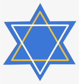 Star Of David, Blue, White, Yellow, Gold - Hama Bead Designs On Star Board, HD Png Download, Transparent PNG