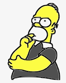 Homer Simpsons 155238 - Homer Simpson Thinking, HD Png Download, Transparent PNG