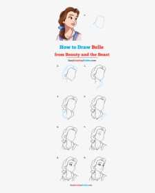How To Draw Belle From Beauty And The Beast - Belle Beauty And The Beast Drawing, HD Png Download, Transparent PNG