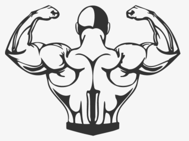 Guy Thinking Png -muscle Drawing Png - Body Builder Back Cartoon,  Transparent Png , Transparent Png Image - PNGitem