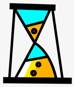 Vector Illustration Of Hourglass Or Sandglass, Sand - Triangle, HD Png Download, Transparent PNG