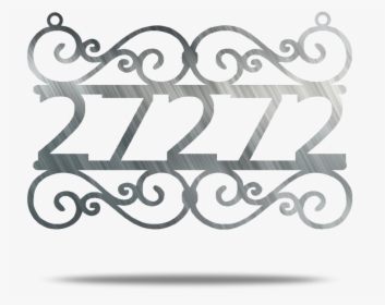 Swirl Address Customizable Metal Wall Sign - Wrought Iron Png Logo, Transparent Png, Transparent PNG