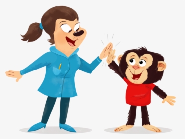 Teacher Highfive - Cartoon, HD Png Download, Transparent PNG