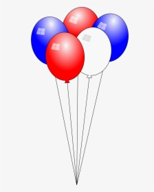 Swaying 4th Of July Balloons Animation Clip Arts - Red White And Blue Balloons Clip Art, HD Png Download, Transparent PNG