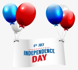 Independence Day With Balloons Transparent Png Clip - Balloon, Png Download, Transparent PNG