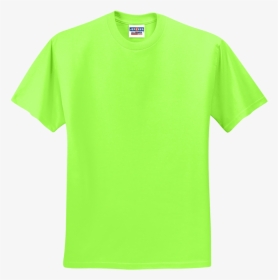 Neon Green Tshirt Png , Png Download - Jerzees Neon Green Shirt, Transparent Png, Transparent PNG
