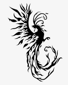 Phoenix Png Clipart - Tribal Phoenix Tattoo Transparent, Png Download, Transparent PNG