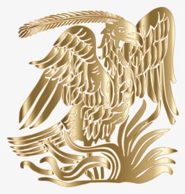 Phoenix, Bird, Gold, Legendary, Metallic, Mythical - Golden Phoenix Logo Png, Transparent Png, Transparent PNG