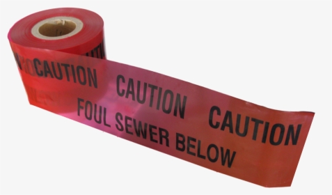 Caution Foul Sewer Below Tape 365m X 150mm - Label, HD Png Download, Transparent PNG