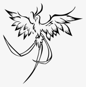 Ancient Symbolism Of The Magic Phoenix - Drawing Phoenix Bird, HD Png Download, Transparent PNG