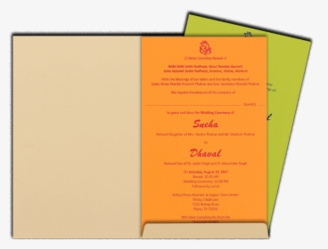 Hindu Wedding Cards - Brochure, HD Png Download, Transparent PNG