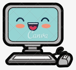 Pc Cartoon Png - Cute Picture Of Computer, Transparent Png, Transparent PNG