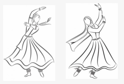 Indian Classical Dance Drawing, HD Png Download, Transparent PNG