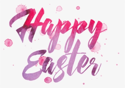 Happy Easter Png Pink - Calligraphy, Transparent Png, Transparent PNG
