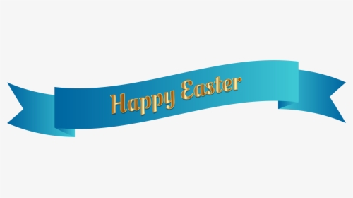 Blue Happy Easter Banner Png Clip Art Image - Happy Easter Png Transparent Background, Png Download, Transparent PNG