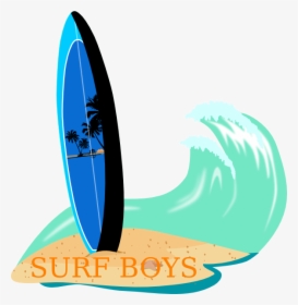 Surfboard Svg Clip Arts - Surfboard With Wave Clipart, HD Png Download, Transparent PNG