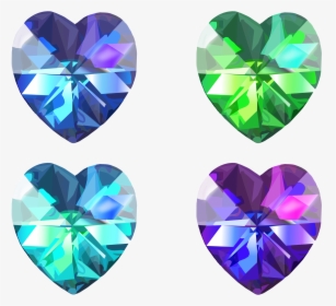 Vector Crystal Illustrator Graphic Freeuse Library - Realistic Heart Diamonds Drawing, HD Png Download, Transparent PNG