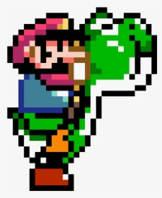 Super Mario World Mario With Yoshi Holding His Breath - Mario Riding Yoshi Super Mario World, HD Png Download, Transparent PNG