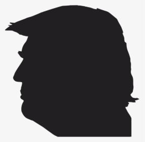 Transparent Donald Trump Clipart Black And White - Donald Trump Profile Silhouette, HD Png Download, Transparent PNG