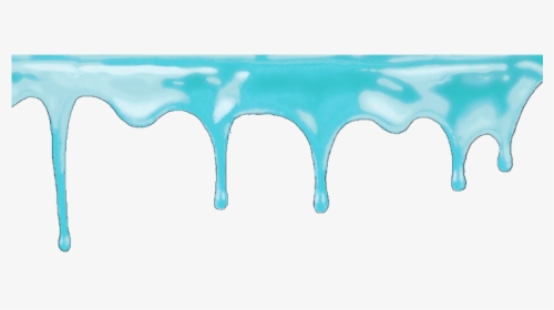 #cyan #blue #border #edging #frame #teal #paint #dripping - Blue Paint Drip Png, Transparent Png, Transparent PNG