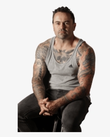 Muscle Tatto Man Png - Barechested, Transparent Png, Transparent PNG