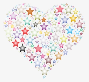 Colorful Stars Big Image - Heart Star Png Transparent, Png Download, Transparent PNG