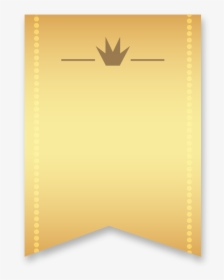 Golden Ribbon Ribbon Banner Vertical With Single Wedge - Vertical Ribbon Banner Png, Transparent Png, Transparent PNG