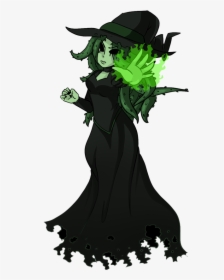 Creepy Witch Png Download Image - Cartoon Witch Casting A Spell, Transparent Png, Transparent PNG