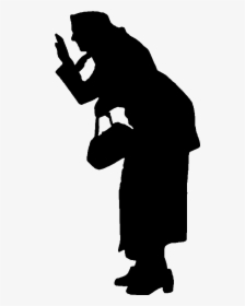 Silhouette, Woman, Old Age, Human Behavior Png Image - Old Woman Silhouette Png, Transparent Png, Transparent PNG
