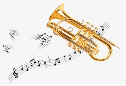 Trumpet Saxophone Euphonium Musical - Horn, HD Png Download, Transparent PNG