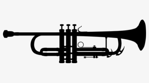 Trumpet Vector Image - Trumpet Clipart Black, HD Png Download, Transparent PNG