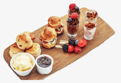 Afternoon Tea Selection On A Wooden Plate - Cream Tea Transparent, HD Png Download, Transparent PNG