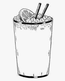 Ice Tea Clip Arts - Iced Tea Vector Black And White, HD Png Download, Transparent PNG