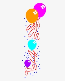 Png Freeuse Download Birthday Clip Corner - Border Balloons Design Png, Transparent Png, Transparent PNG