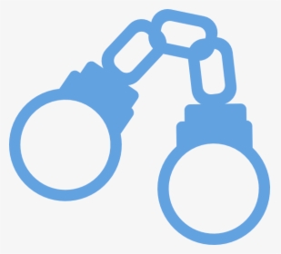 Handcuffs Light Blue Cartoon Closed Svg Clip Arts - Handcuff Clipart Cartoon, HD Png Download, Transparent PNG