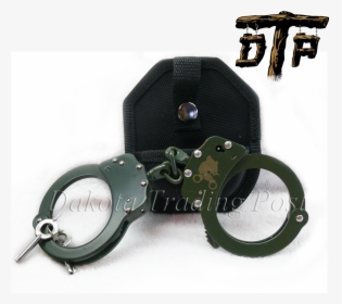 Green Plated Double Lock Police Handcuffs - Bit, HD Png Download, Transparent PNG
