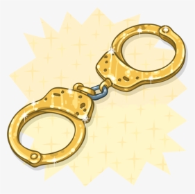 Gold Handcuffs Transparent, HD Png Download, Transparent PNG
