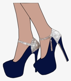 Sparkly Women S Shoes Clip Arts - Legs In Heels Clipart, HD Png Download, Transparent PNG