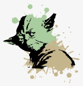 Stencil Yoda Dj Png, Transparent Png, Transparent PNG