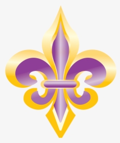 Purple And Gold Fleur De Lis Clip Art - Transparent Fleur De Lis Clip Art, HD Png Download, Transparent PNG