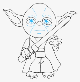 How To Draw Yoda From Star Wars - Yoda Easy To Draw, HD Png Download, Transparent PNG