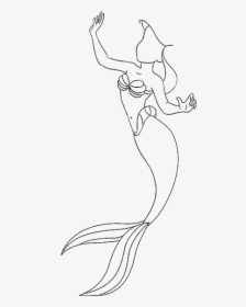 Mermaid Drawing Png - Sketch, Transparent Png, Transparent PNG