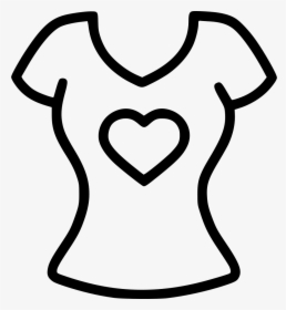 Romantic Valentine Valentines Day Top Heart - Female Tshirt Icon Png, Transparent Png, Transparent PNG
