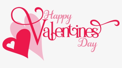 Happy Valentines Day Two Hearts Clip Arts - Calligraphy, HD Png Download, Transparent PNG