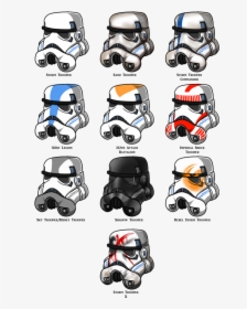 Stormtrooper Helmet Clipart - Different Colored Stormtroopers, HD Png Download, Transparent PNG