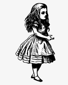 Alice In Wonderland Vintage Clipart - Writing A Story Drawing, HD Png Download, Transparent PNG