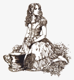 Alice And Wonderland Png - Tim Burton Alice In Wonderland Concept Art, Transparent Png, Transparent PNG