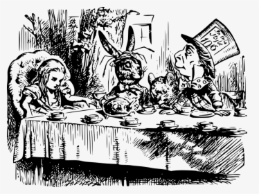 Alice In Wonderland, Tea Party, Carroll, Mad, Fiction - Original Alice In Wonderland Tea Party, HD Png Download, Transparent PNG